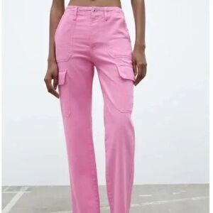 Zara pink cargo pant